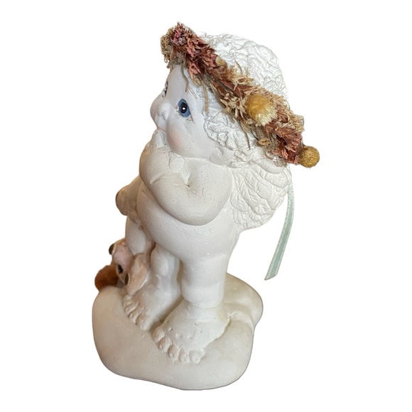Vintage 1995 Dreamsicle “Nite Nite” cherub with Teddy bear 4” tall. - Picture 4 of 7